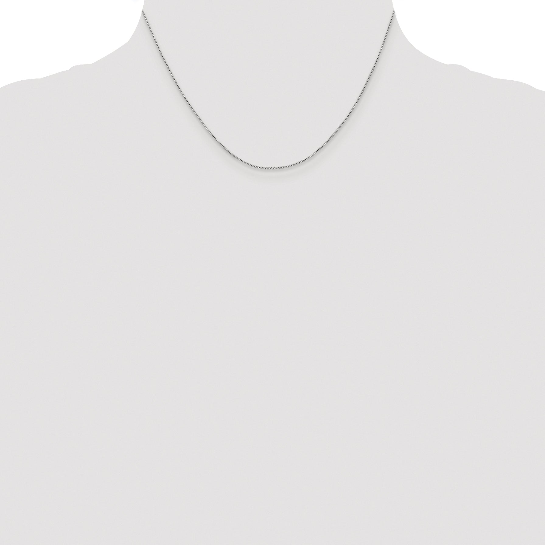 Sterling Silver Rhodium-plated .6mm Box Chain