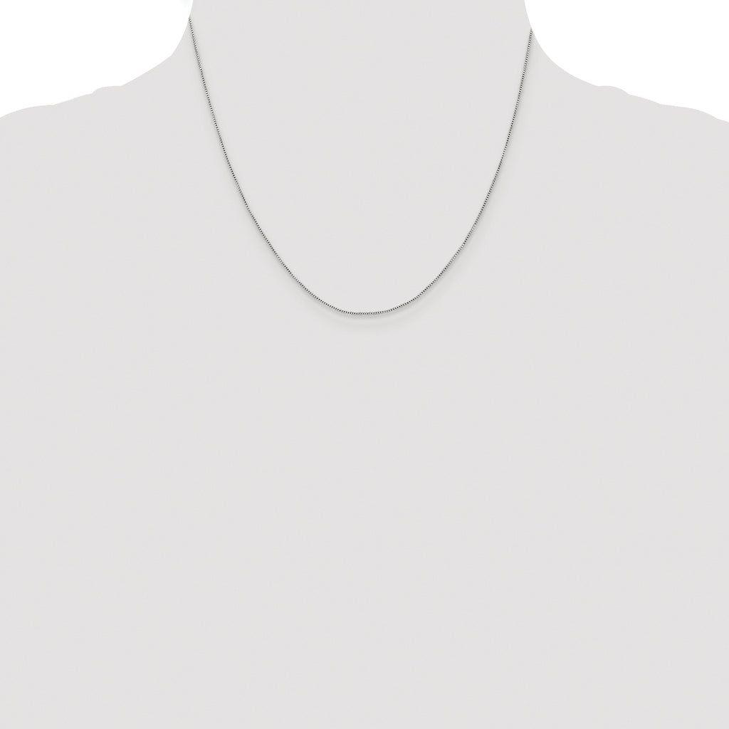 Sterling Silver Rhodium-plated .6mm Box Chain