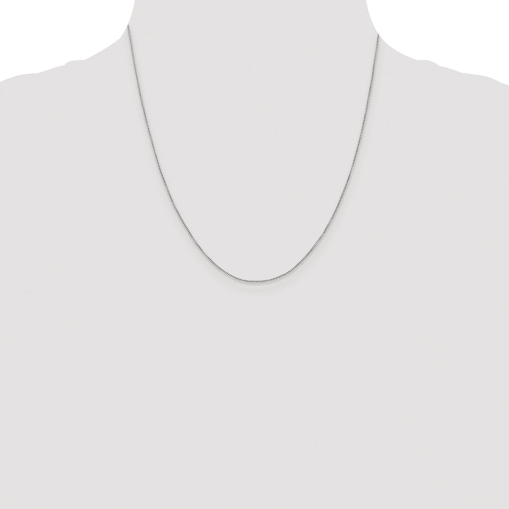 Sterling Silver Rhodium-plated .6mm Box Chain