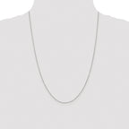 Sterling Silver Rhodium-plated .6mm Box Chain