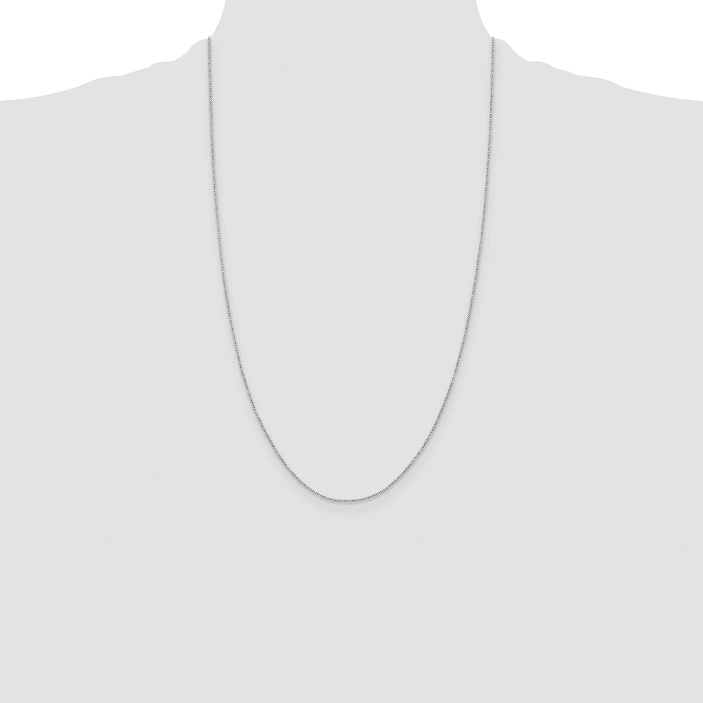 Sterling Silver Rhodium-plated .6mm Box Chain