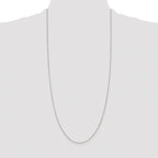 Sterling Silver Rhodium-plated .6mm Box Chain