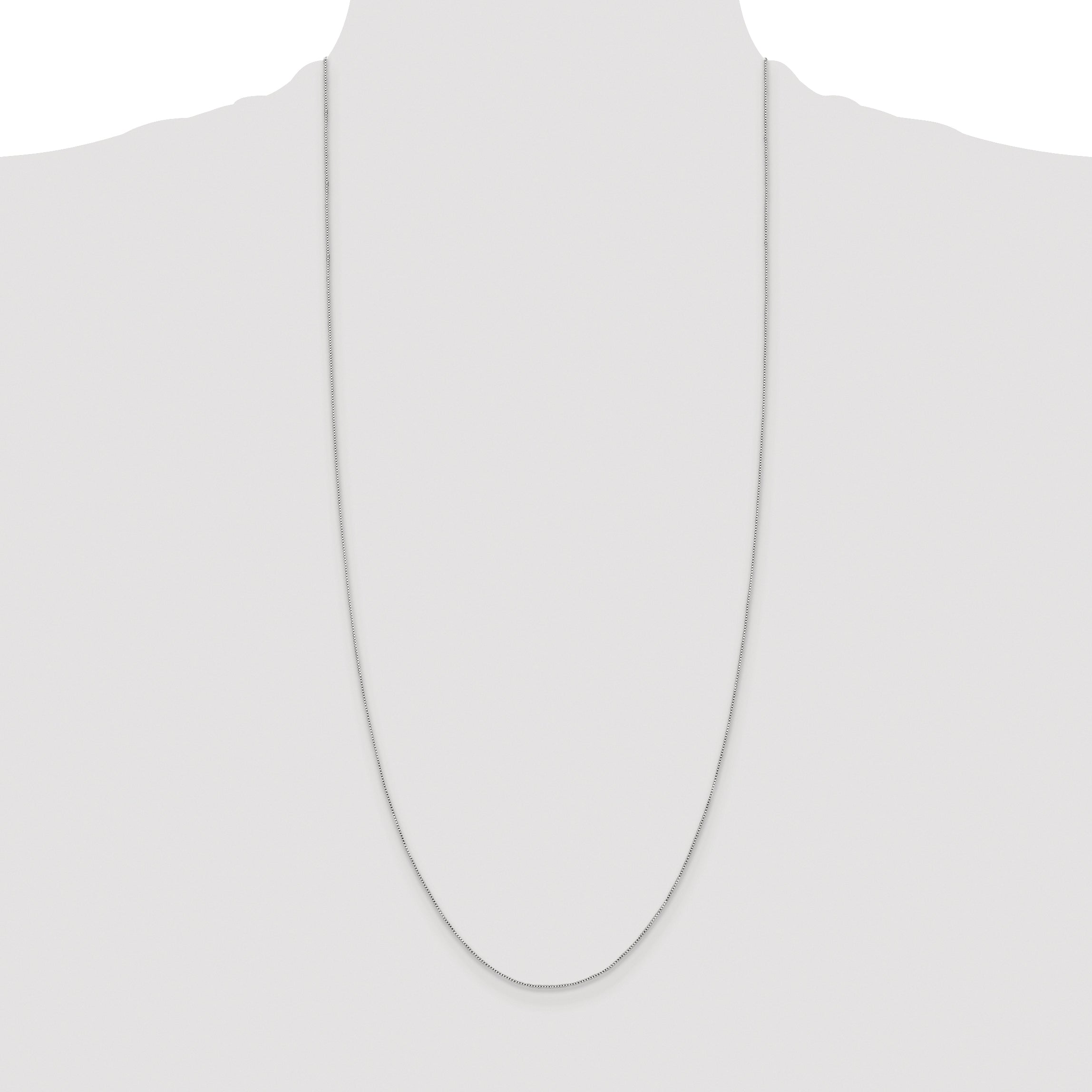 Sterling Silver Rhodium-plated .6mm Box Chain