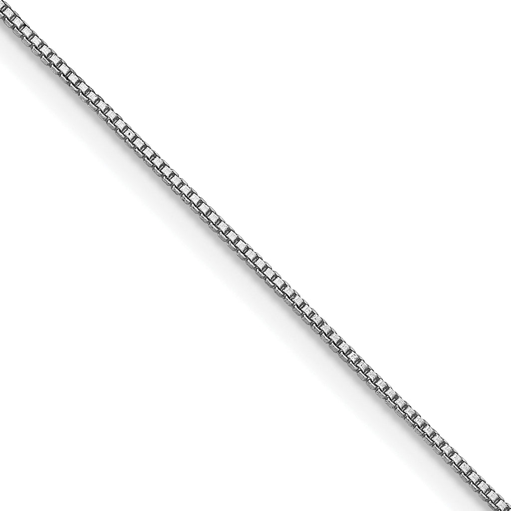 Sterling Silver Rhodium-plated .6mm Box Chain w/ ext.