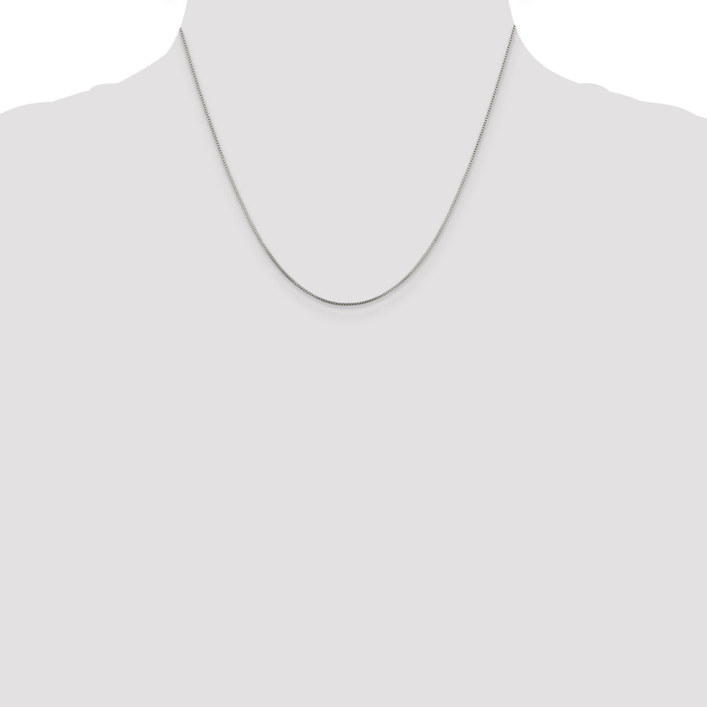 Sterling Silver .8mm Box Chain With 2in ext.