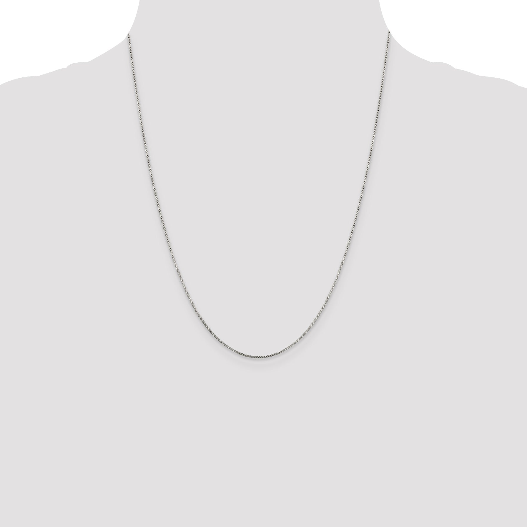 Sterling Silver .8mm Box Chain With 4in ext.