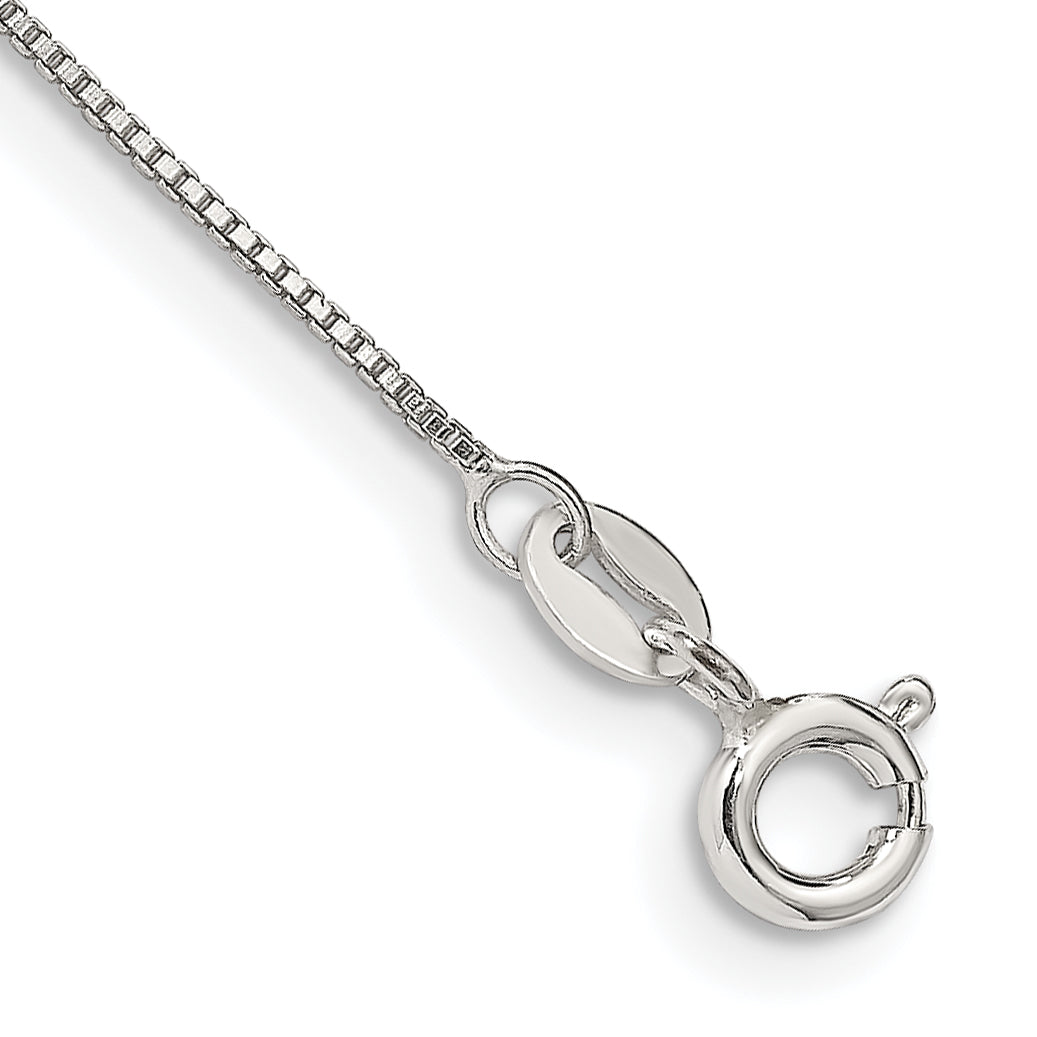 Sterling Silver .8mm Box Chain Anklet Main image