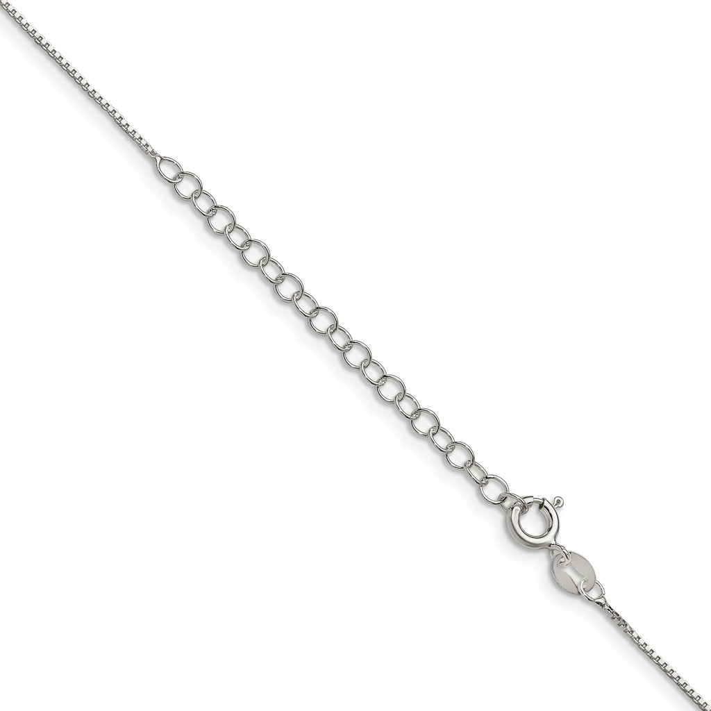 Sterling Silver .8mm Box Chain With 2in ext.