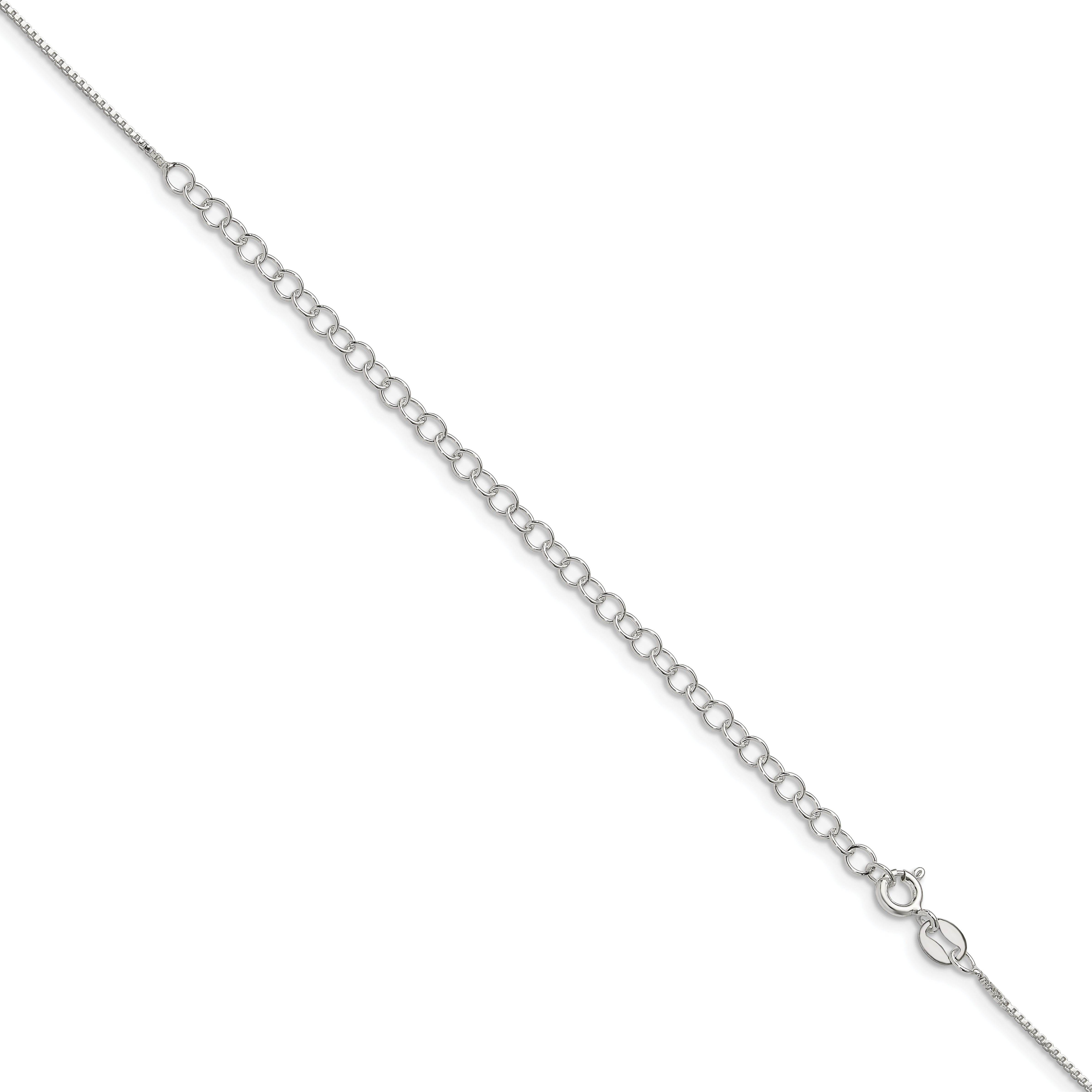 Sterling Silver .8mm Box Chain With 4in ext.