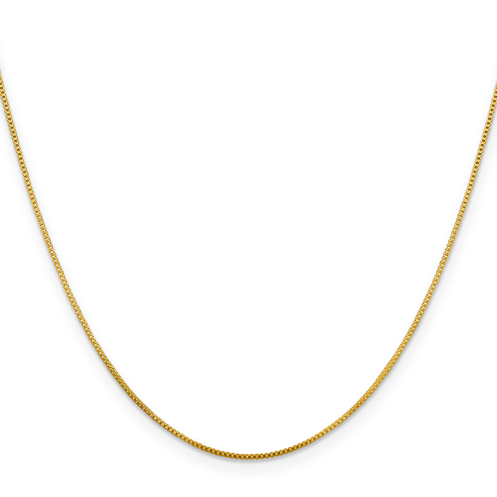 Flash Gold-plated Sterling Silver .8mm Box Chain