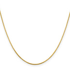 Ss/Gold Plated Solid Box Chain Necklace 0.8mm