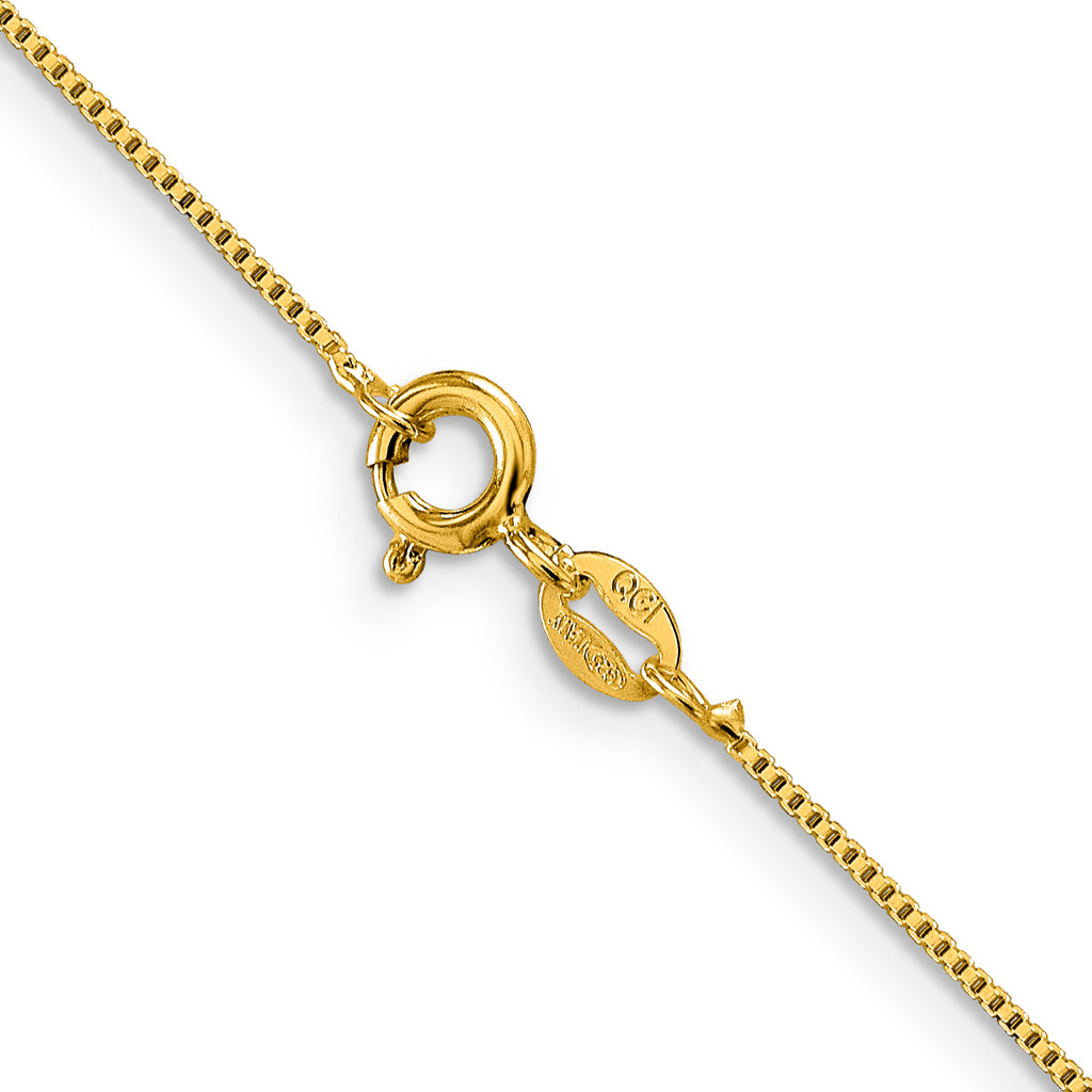Ss/Gold Plated Solid Box Chain Necklace 0.8mm