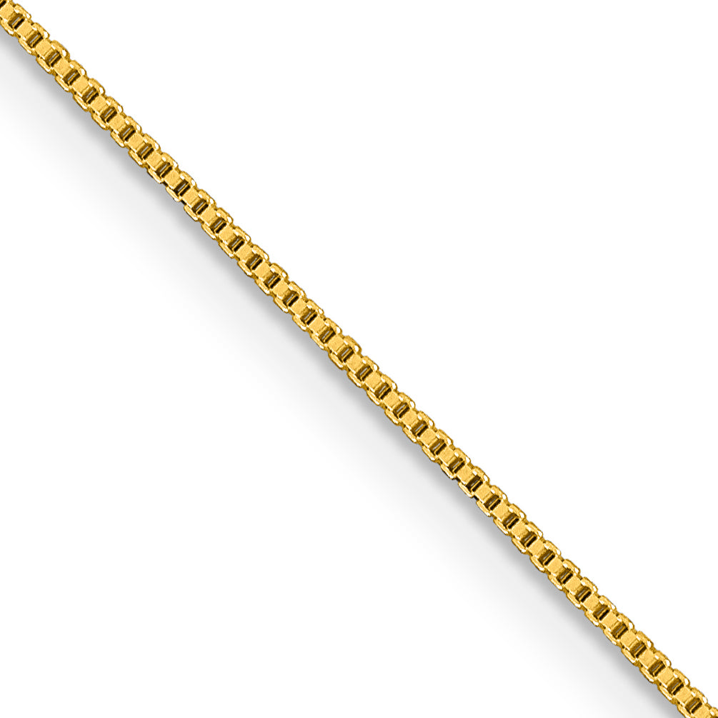 Ss/Gold Plated Solid Box Chain Necklace 0.8mm