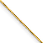 Ss/Gold Plated Solid Box Chain Necklace 0.8mm