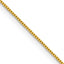 Ss/Gold Plated Solid Box Chain Necklace 0.8mm