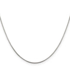 Sterling Silver Rhodium-plated .8mm Box Chain