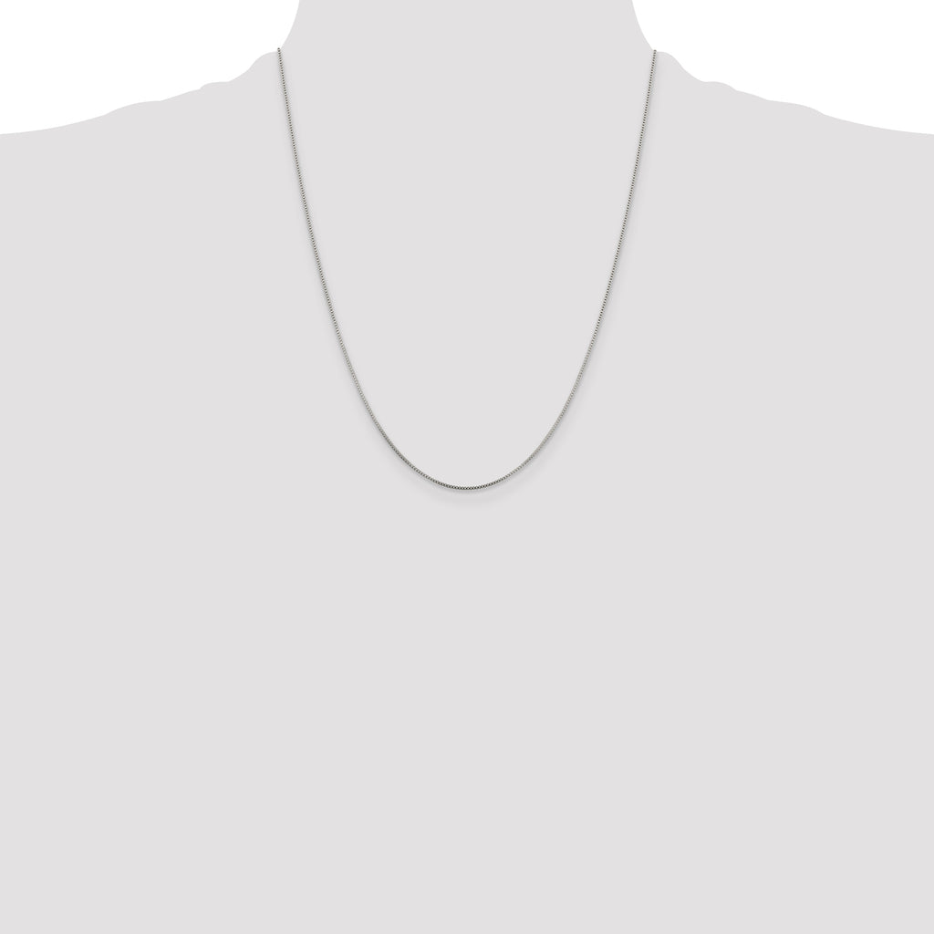 Sterling Silver Rhodium-plated .8mm Box Chain