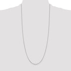 Sterling Silver Rhodium-plated .8mm Box Chain