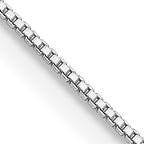 Sterling Silver Rhodium-Plated Box Chain Necklace 0.8mm