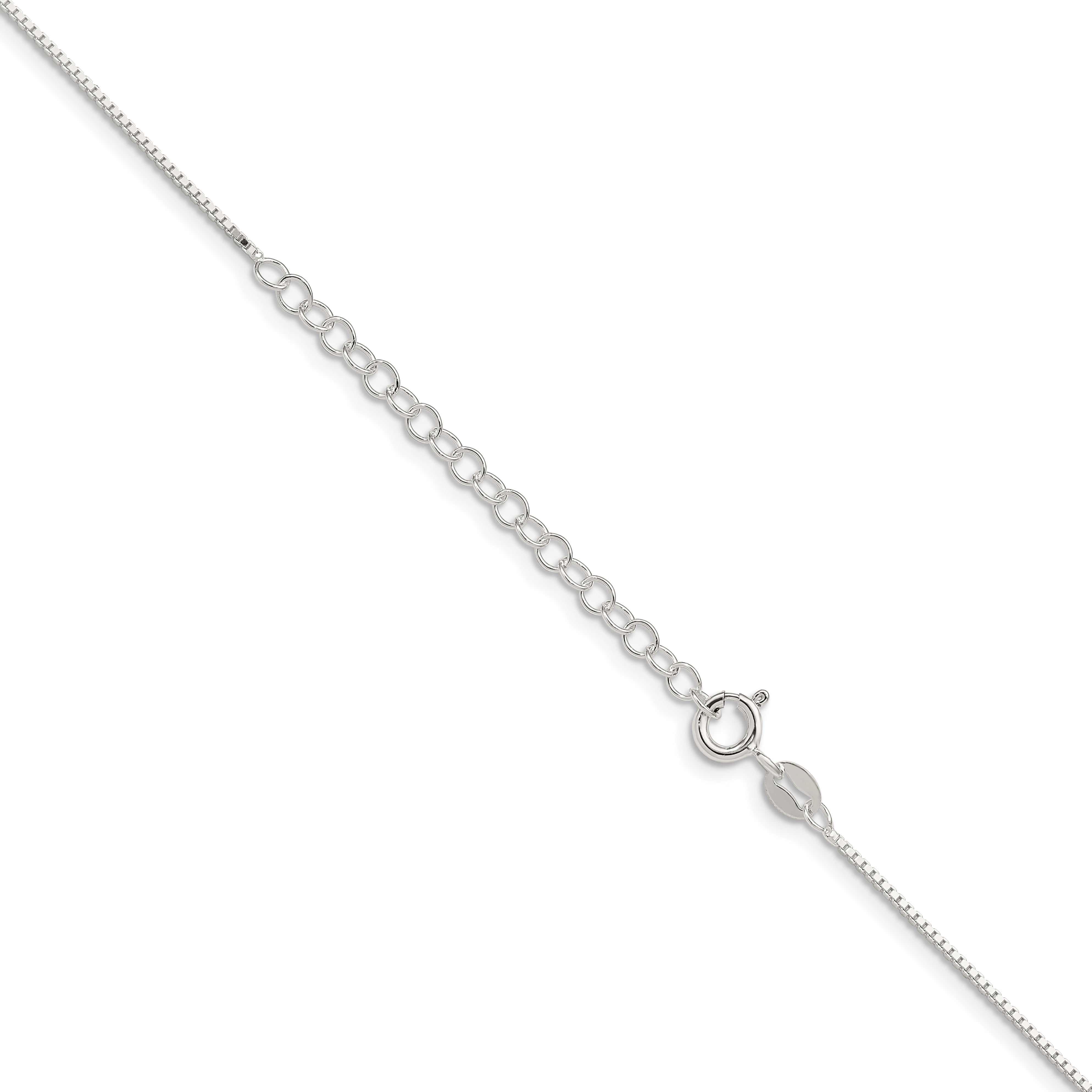 Sterling Silver .9mm Box Chain With 2in ext.