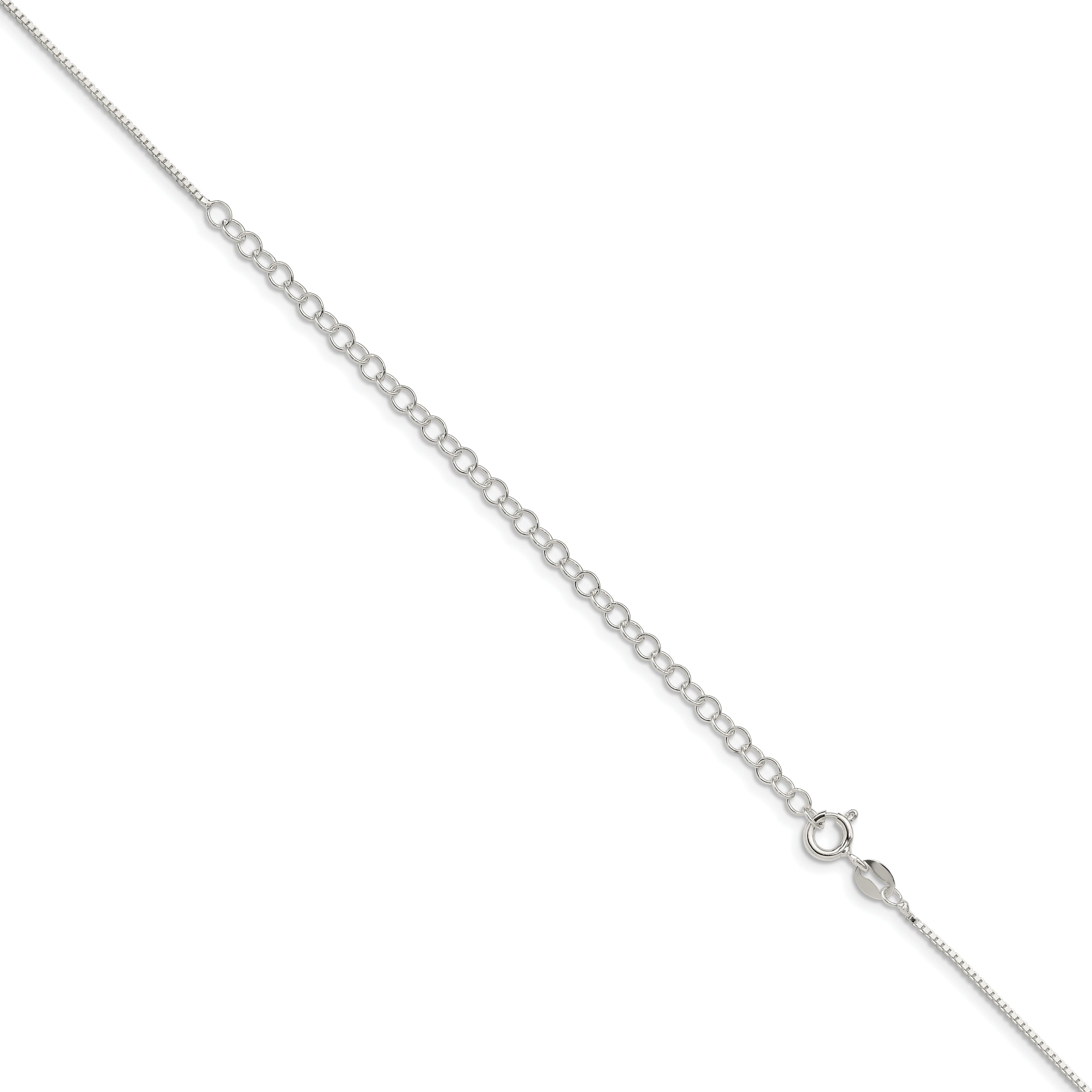 Sterling Silver .9mm Box Chain With 4in ext.