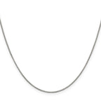 Sterling Silver Rhodium-Plated Box Chain Necklace 0.9mm