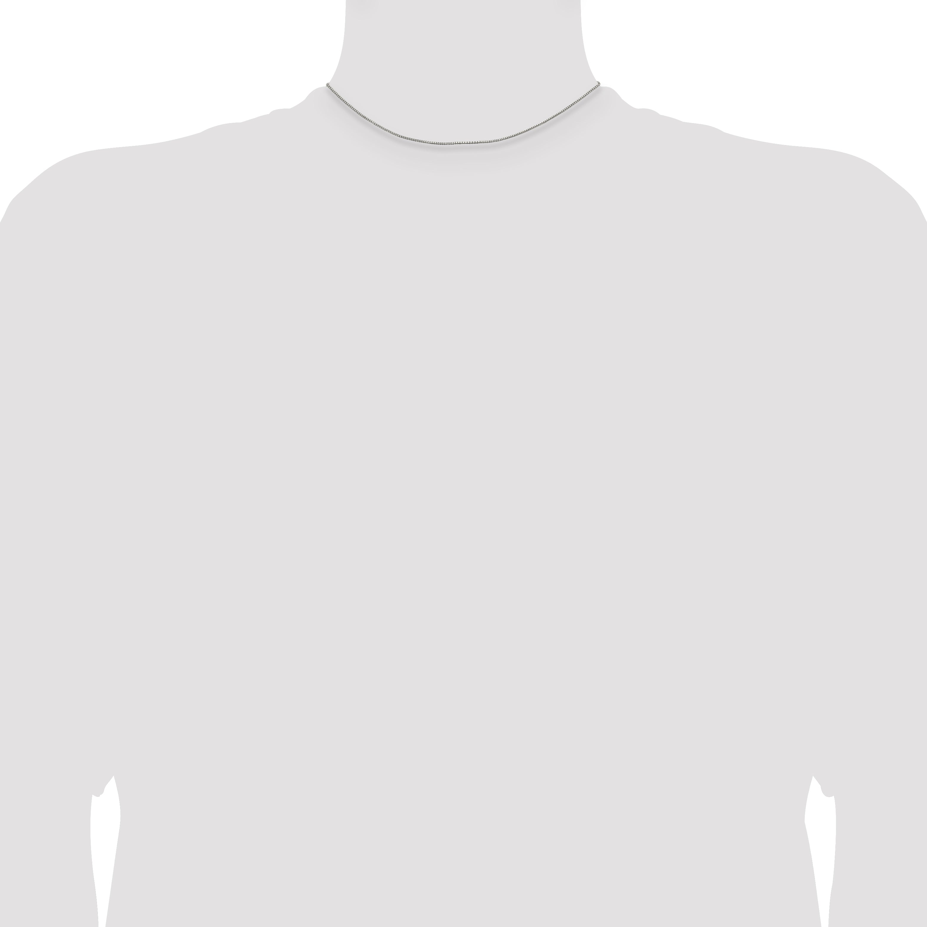 Sterling Silver Rhodium-plated .9mm Box Chain
