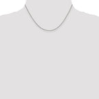 Sterling Silver Rhodium-Plated Box Chain Necklace 0.9mm