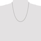 Sterling Silver Rhodium-plated .9mm Box Chain