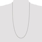 Sterling Silver Rhodium-plated .9mm Box Chain