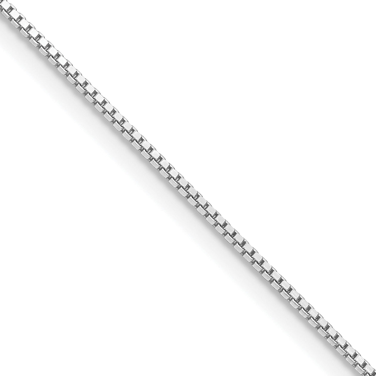 Sterling Silver Rhodium-plated .9mm Box Chain with a 4 inch extention Main image