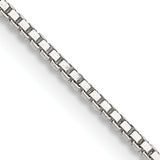 Box Chain in Sterling Silver, 1.1mm, 14–36 Inch
