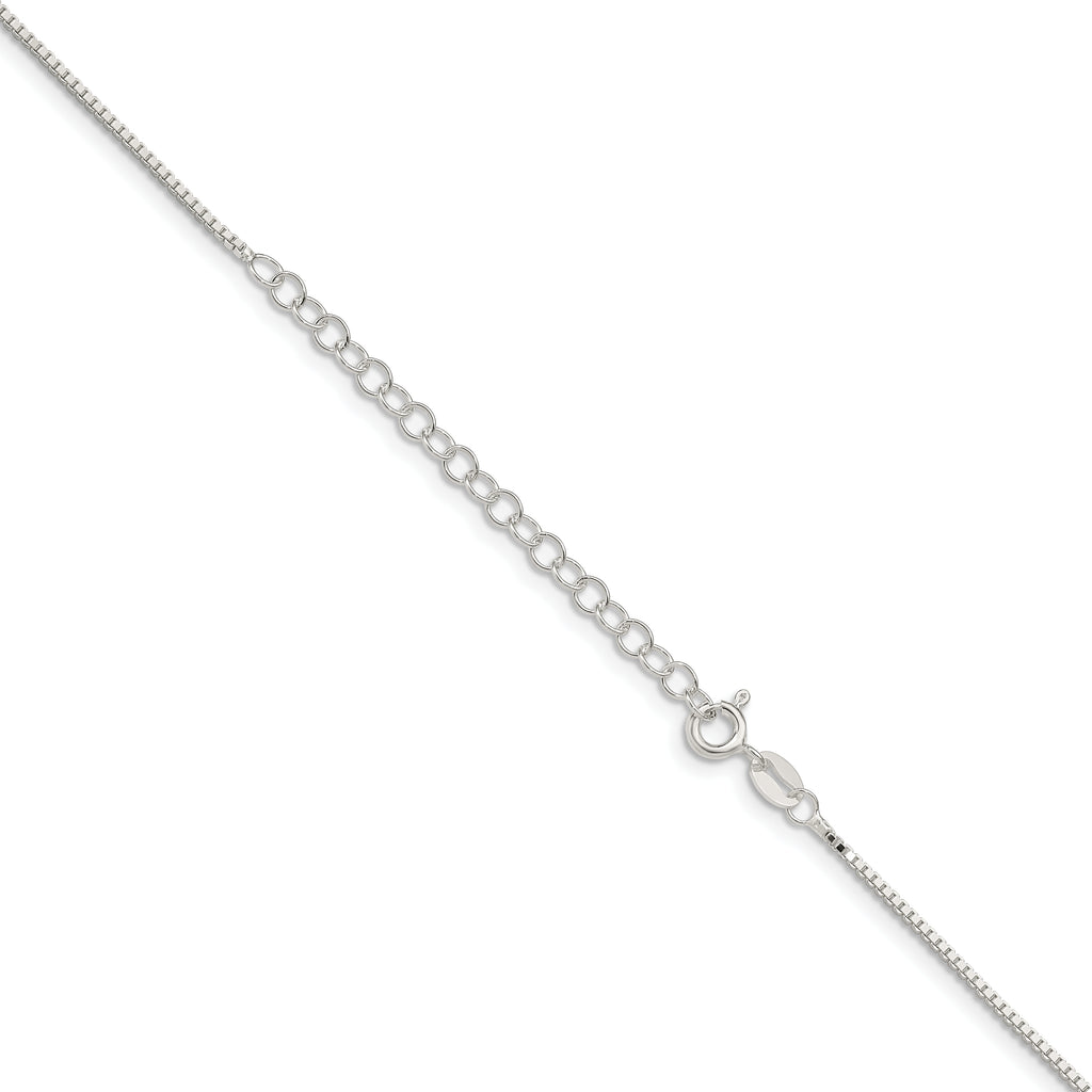 Sterling Silver 1.1mm Box Chain w/ ext.