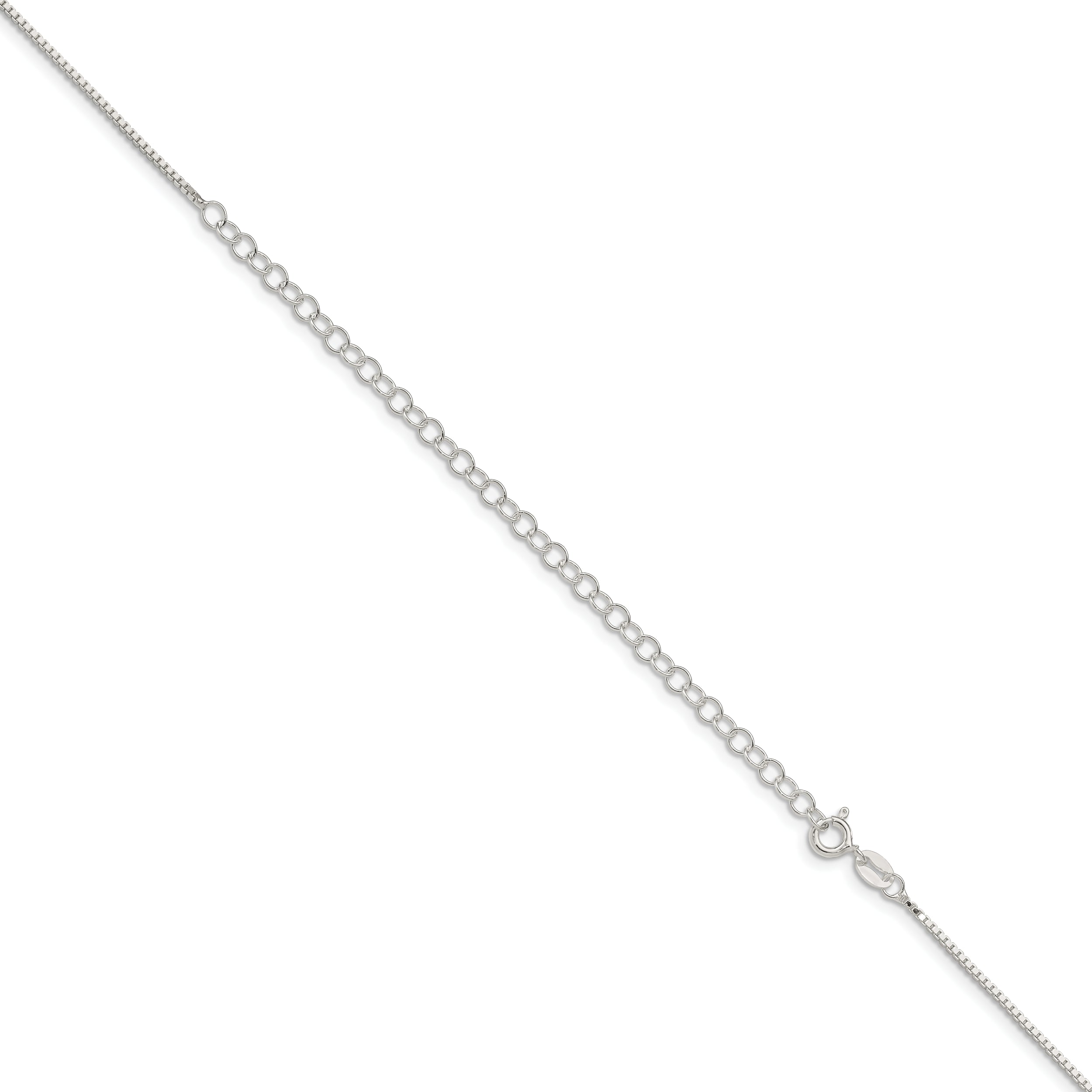 Sterling Silver 1.1mm Box Chain With 4in ext.