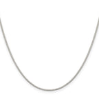 Sterling Silver Rhodium-plated 1.1mm Box Chain