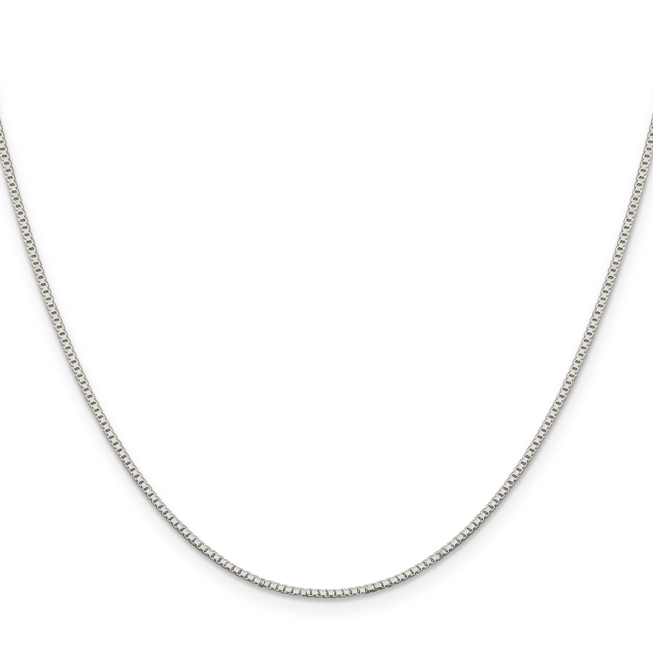 Sterling Silver Rhodium-plated 1.1mm Box Chain