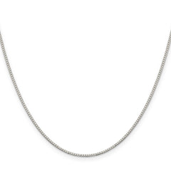 Sterling Silver Rhodium-plated 1.1mm Box Chain With 4in ext.