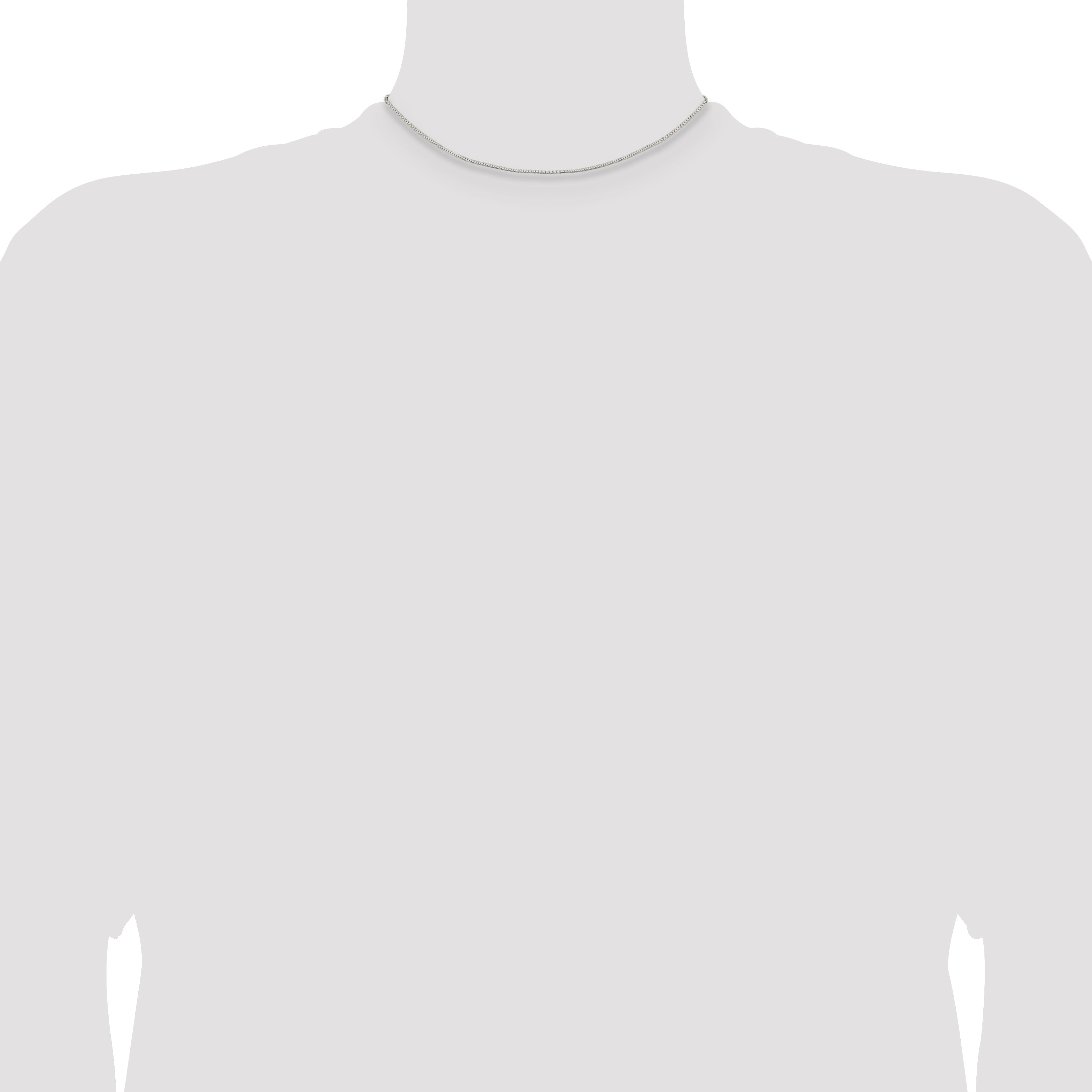 Sterling Silver Rhodium-plated 1.1mm Box Chain