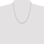 Sterling Silver Rhodium-plated 1.1mm Box Chain