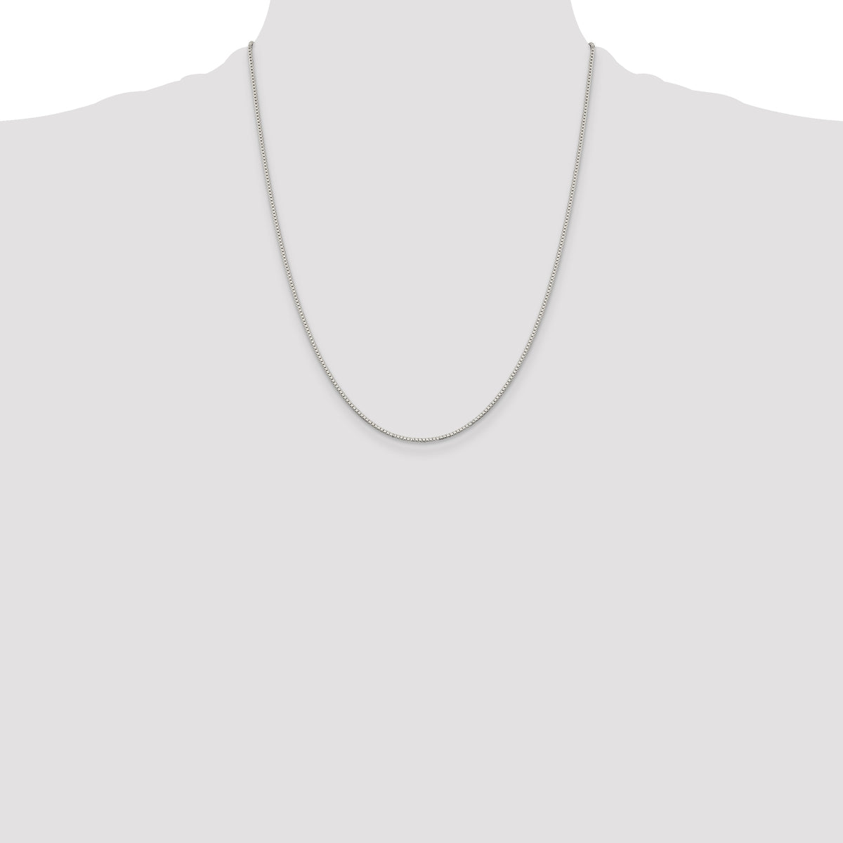 Sterling Silver Rhodium-plated 1.1mm Box Chain