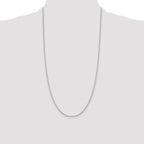 Sterling Silver Rhodium-plated 1.1mm Box Chain