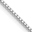 Sterling Silver Rhodium-Plated Box Chain Necklace 1.1mm