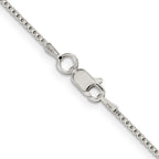 Sterling Silver Box Chain Necklace 1.25mm