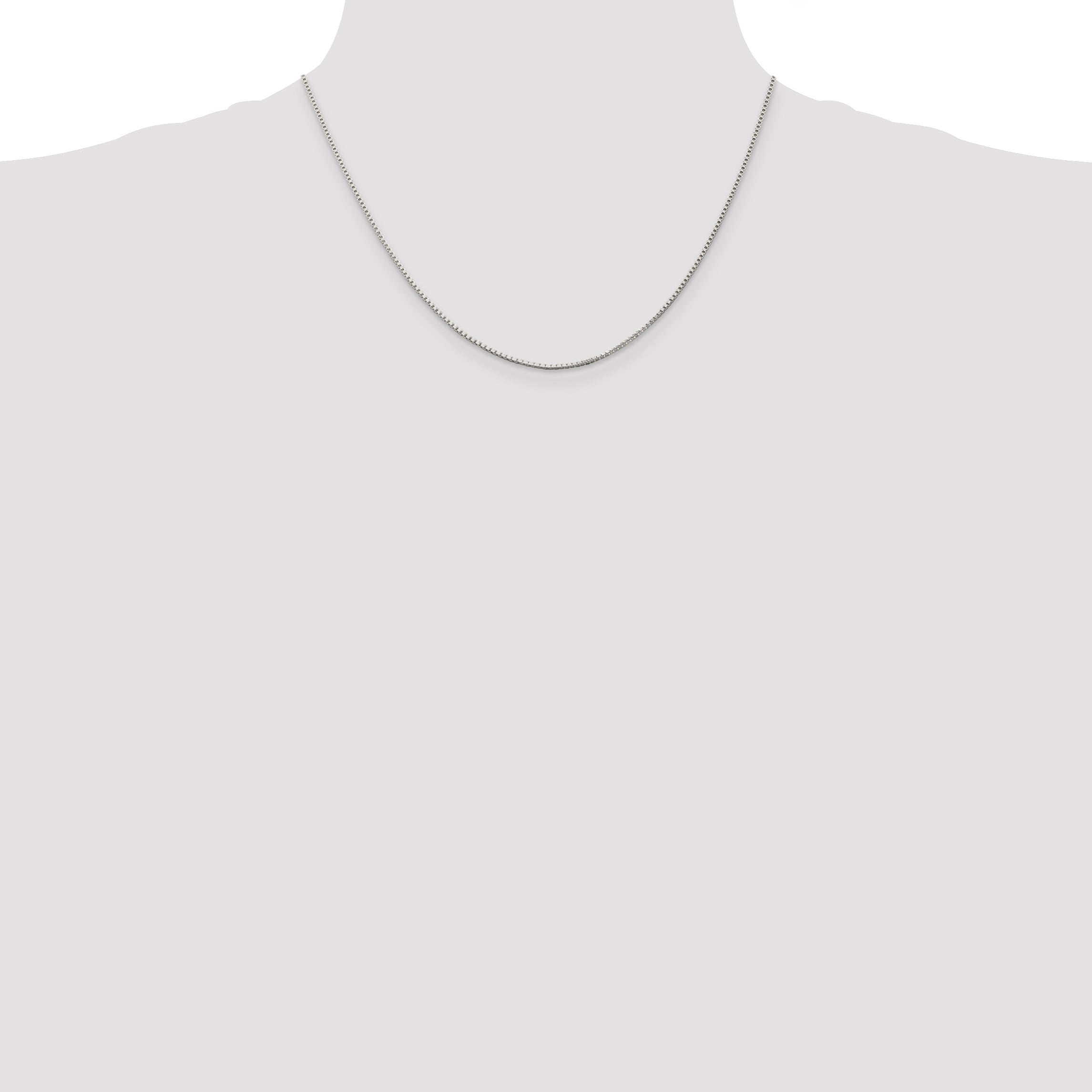 Sterling Silver 1.25mm Box Chain With 2in ext.