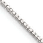 Sterling Silver 1.25mm Box Chain w/ ext.