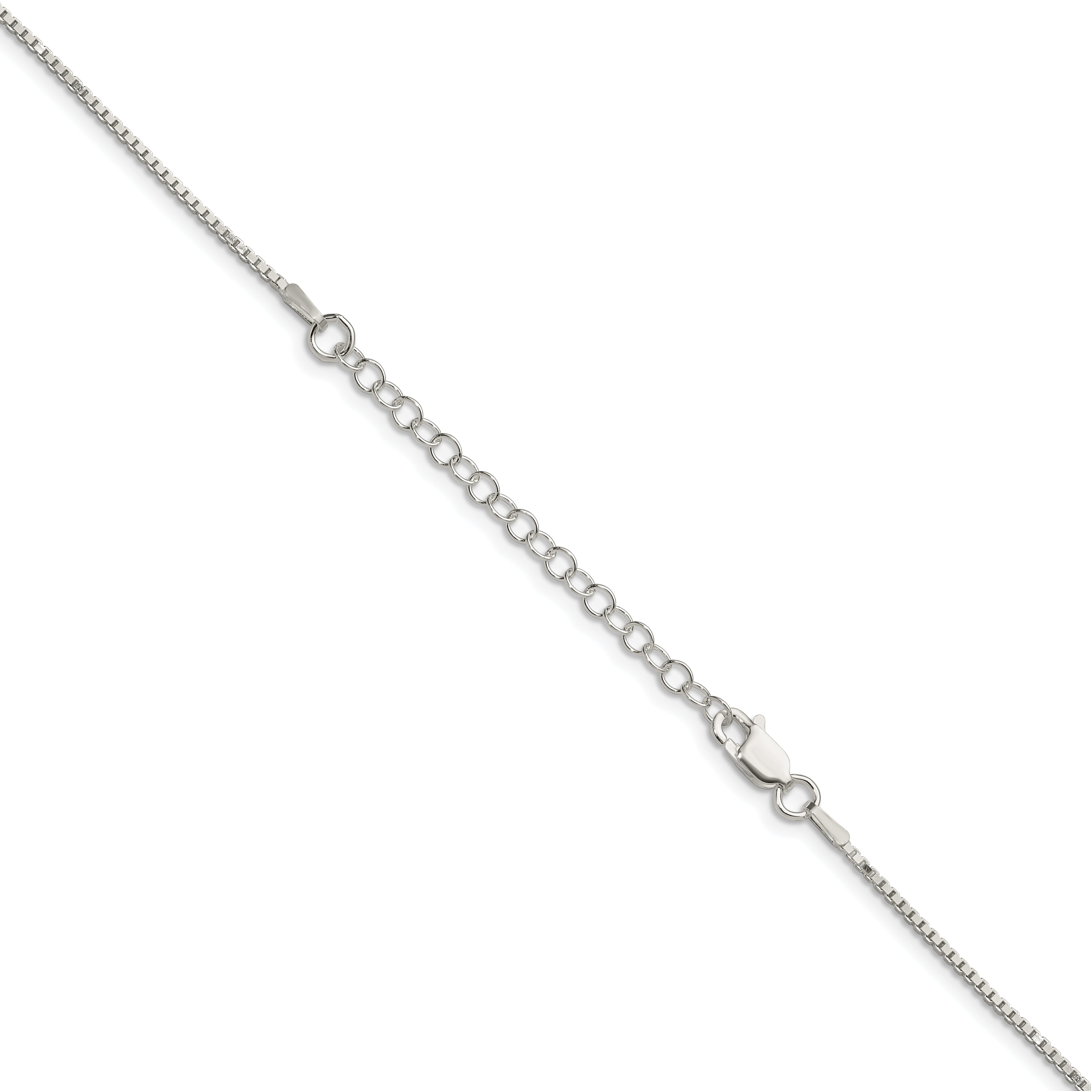 Sterling Silver 1.25mm Box Chain With 2in ext.