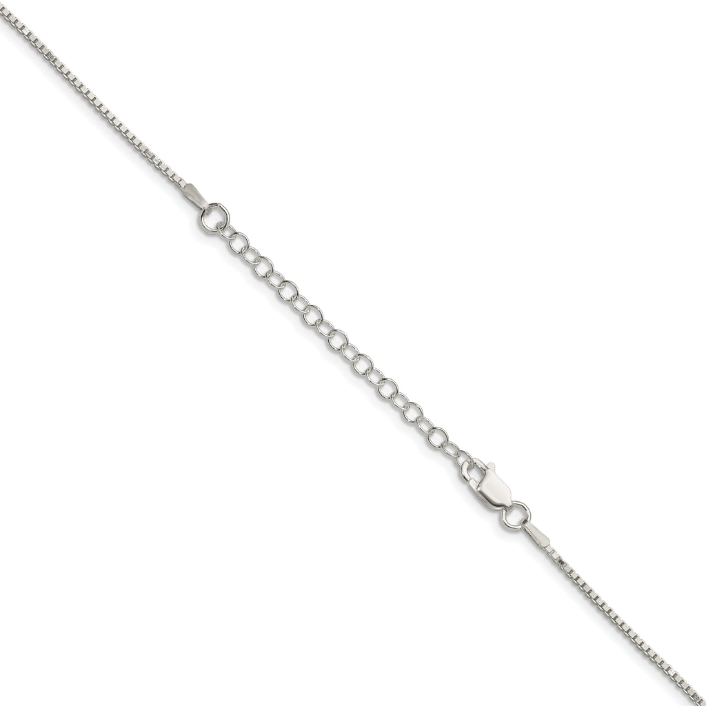 Sterling Silver 1.25mm Box Chain w/ ext.