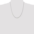 Sterling Silver Rhodium-plated 1.25mm Box Chain