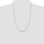 Sterling Silver Rhodium-plated 1.25mm Box Chain