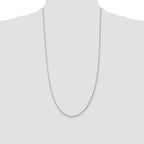 Sterling Silver Rhodium-plated 1.25mm Box Chain